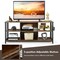 Rustic Brown Wooden Mid Century TV Stand Console Table for 65 Inch TV